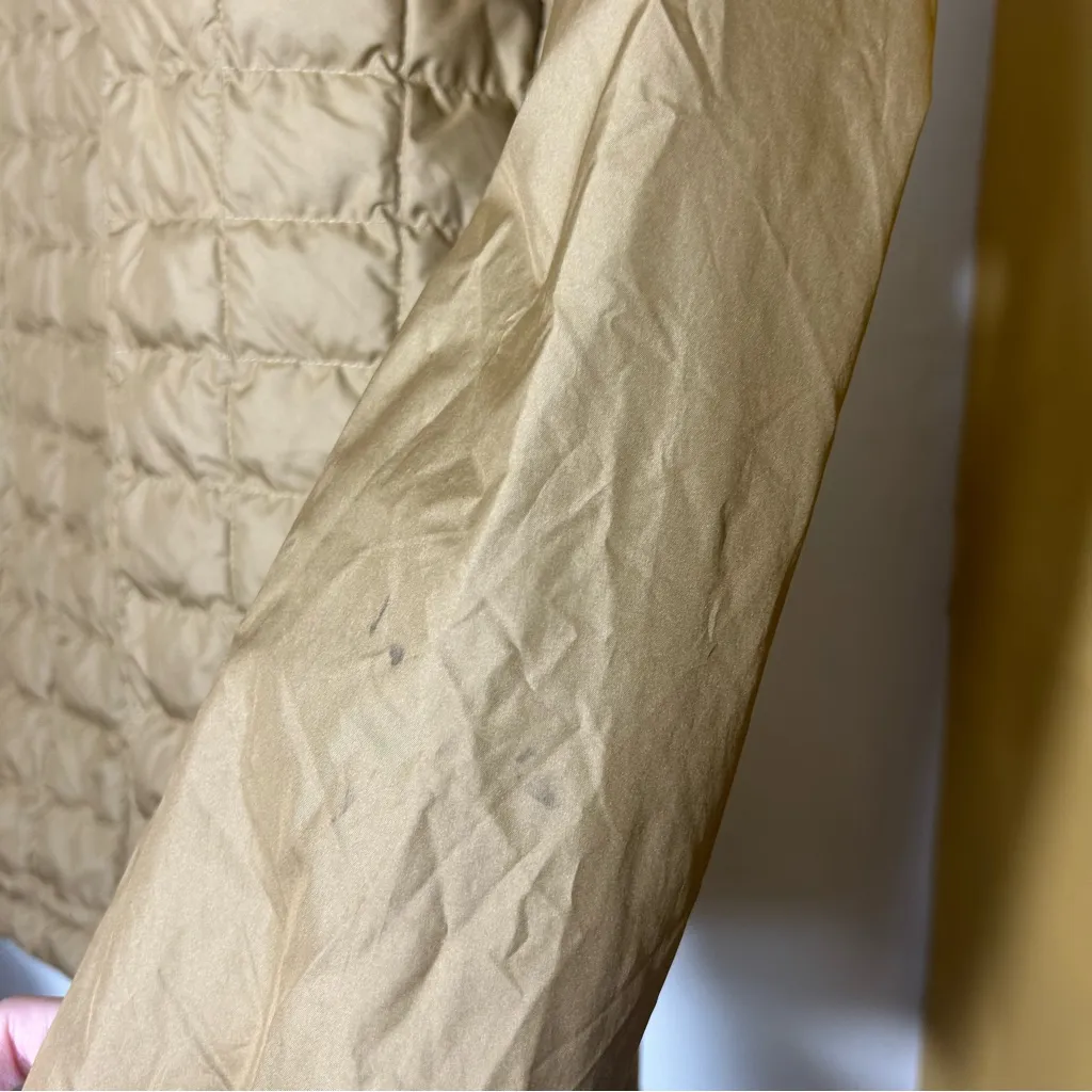 The North Face Thermoball Eco Puffer Jacket Quilted Winter Coat Brown Tan Size S - Image 4