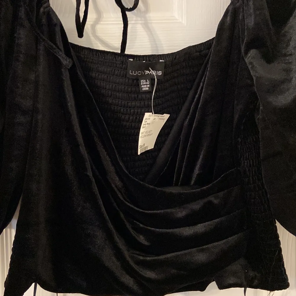Lucy Paris Valvet Helena Wrap size M so beautiful color black - Image 3