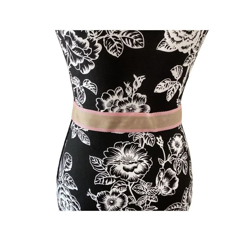 Vintage Y2K D Ring Belt Two Toned Loop Buckle Canvas Punk Emo Grunge Pink - Image 3