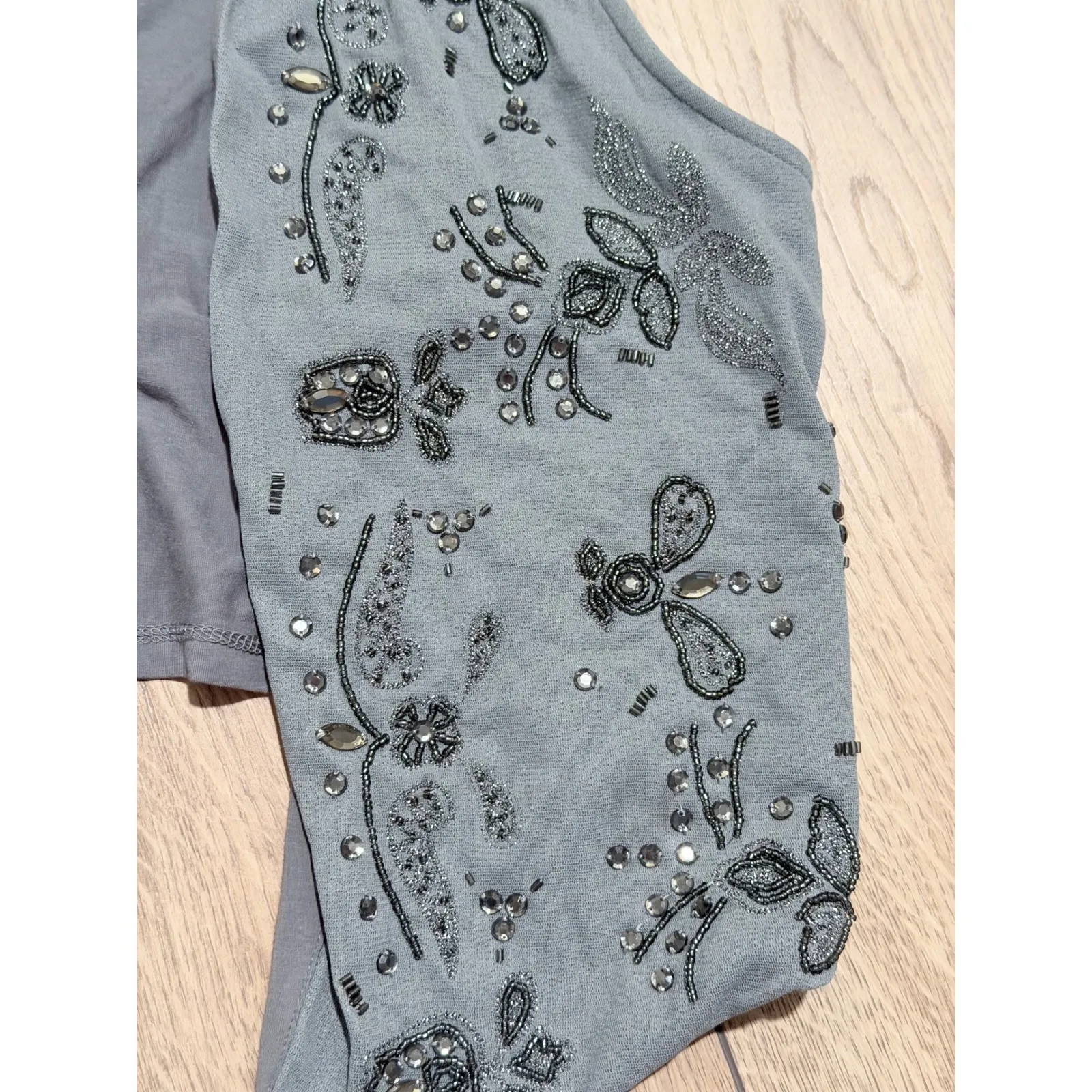 INC International Concepts Womens M Medium Embellished Gray One Piece Vest Top - Image 2