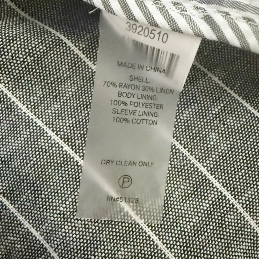 COURT & ROWE x NORDSTROM | NWT Pinstripe One Button Blazer Gray White | Size 16W - Image 11