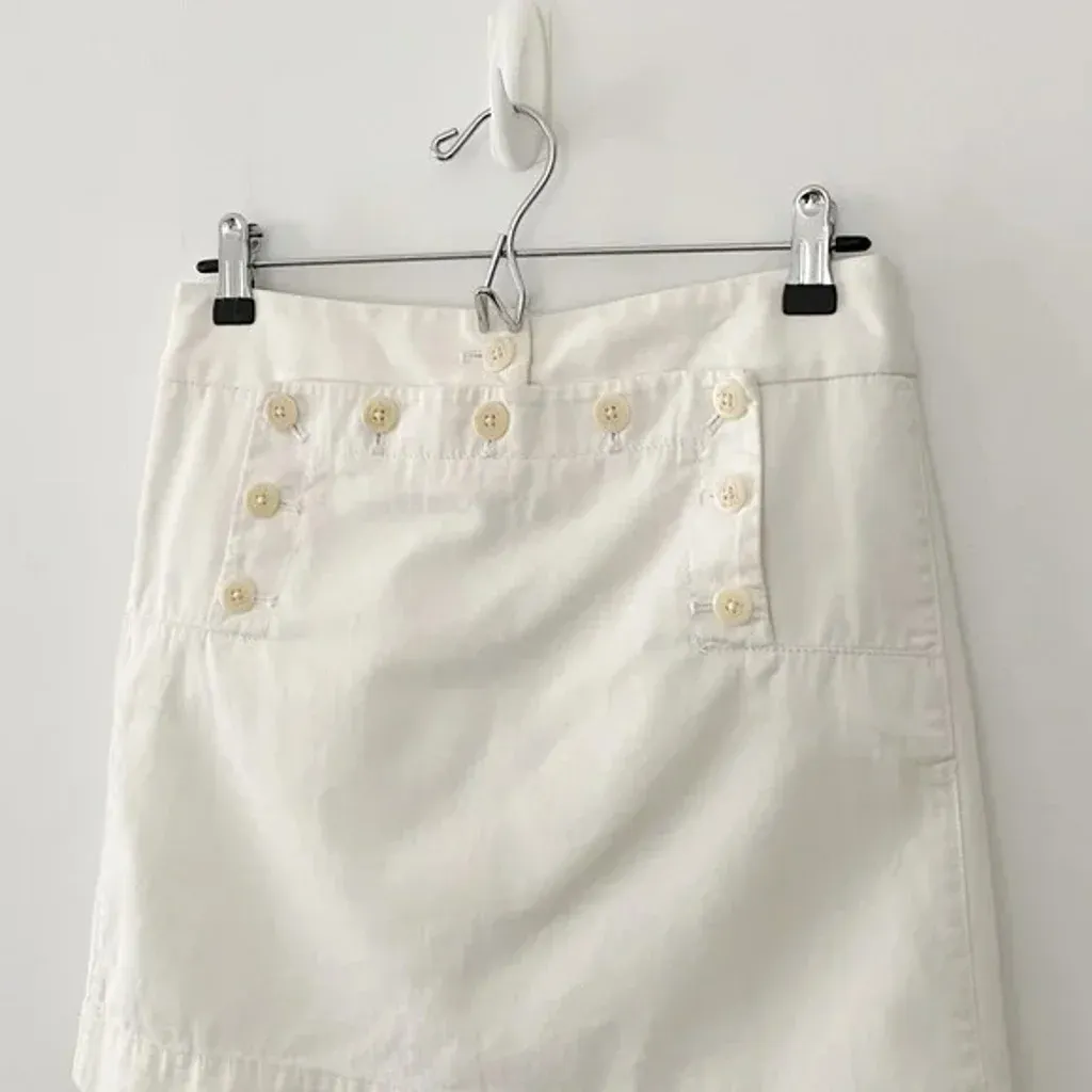 J.Crew Vintage Y2K Classic Twill Chino Mini Skirt White Size 0 - Image 6