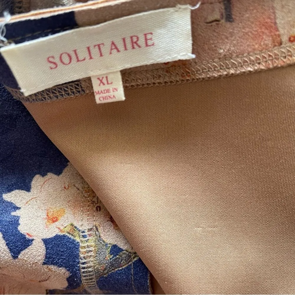 Anthropologie NEW faux suede floral long‎ line jacket size XL - Image 2