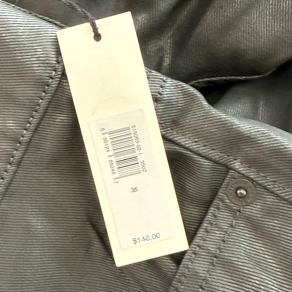 Banana Republic black coated‎ black high rise straight fit jeans size 35 NWT - Image 4