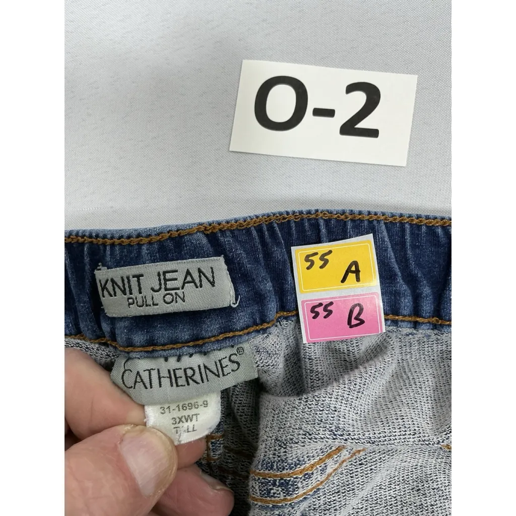 Womans Excellent Catherines Pullon Knit Blue Jeans 3XWT (26/28WT) 0055/O-2 - Image 3