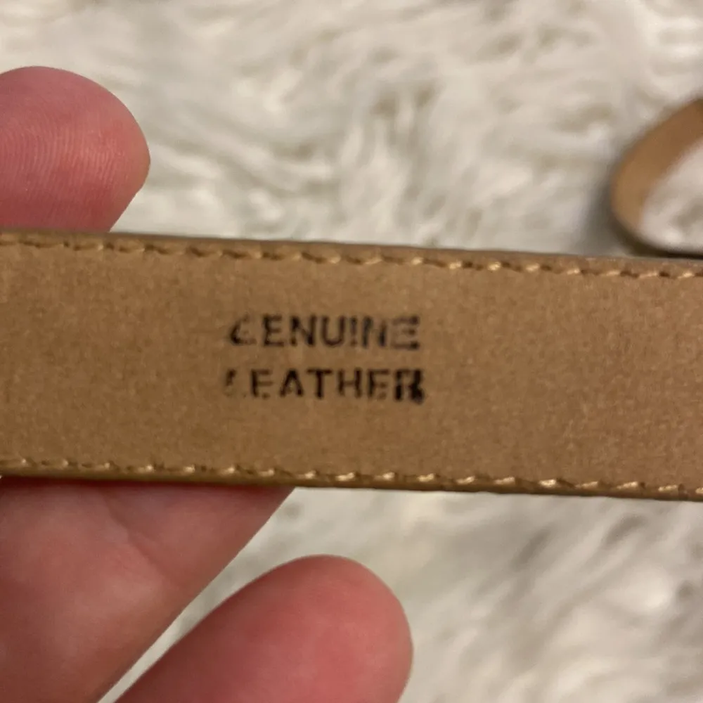 Brighton Animal Print Belt with Silver Accents size L length to first whole 29” - Image 5