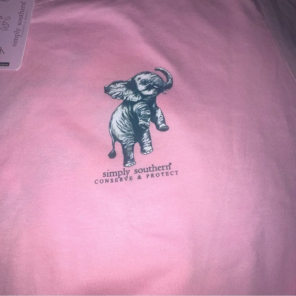 Simply Southern Born To Bloom Elephant Long Sleeve Shirt Womens Large - Image 9