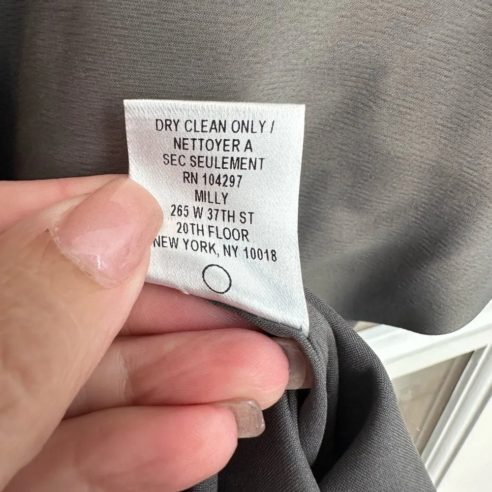 An Original Milly of New York Silver Gray Sleeveless Peplum Dress Size 10 NWT - Image 9