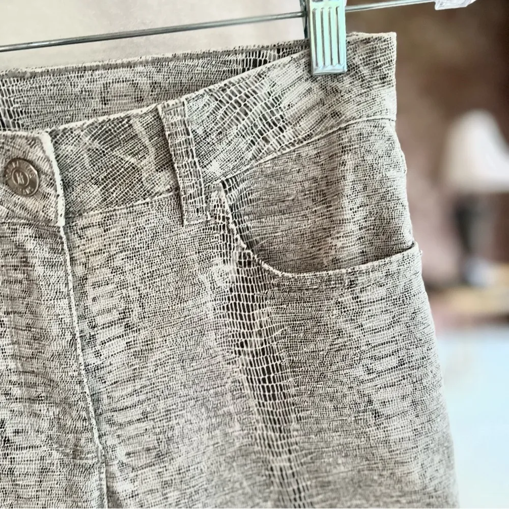 Madeleine Jeans Coated Snakeskin Skinny 4 Black Off white Y2K Edgy Party Chic - Image 5