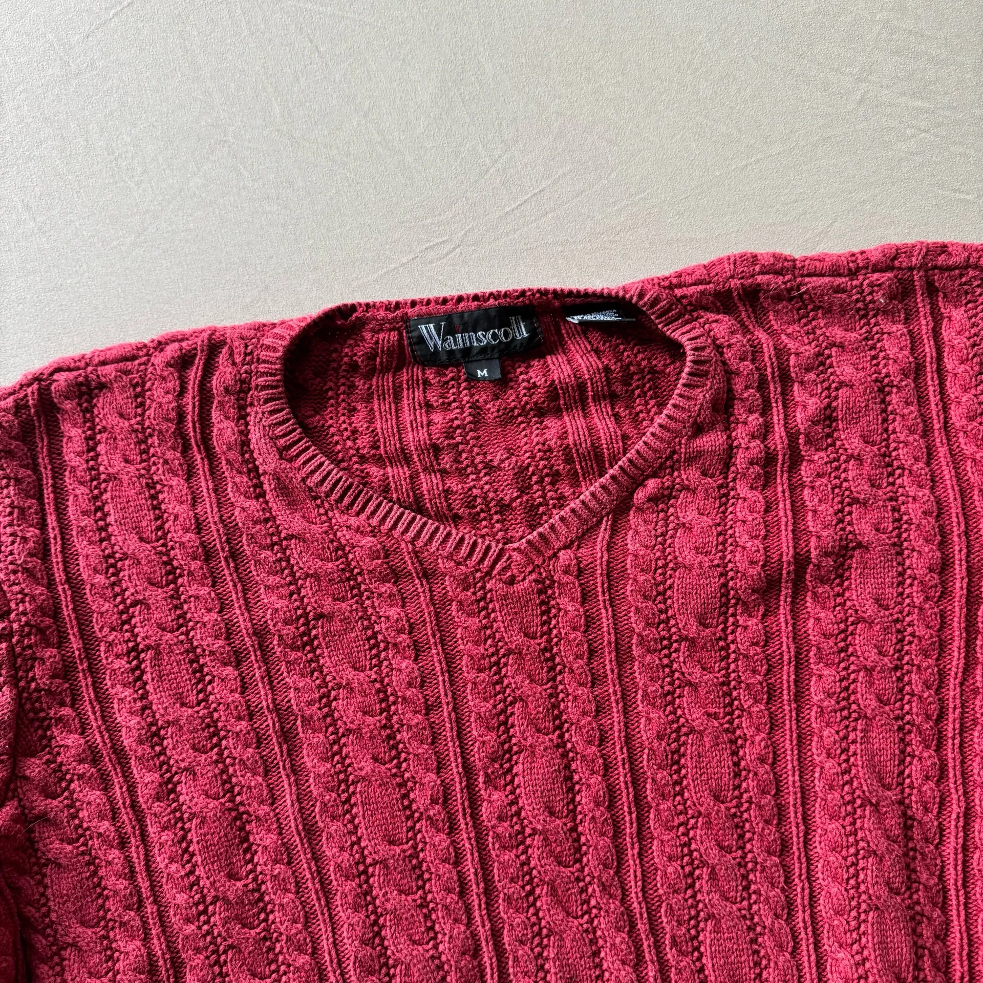 Vintage Wainscott Cable Knit V - Image 3