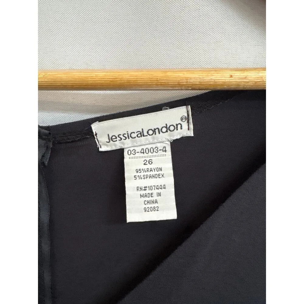 Women’s Jessica London Size 26 Long Sleeve Black Formal Dress. - Image 3
