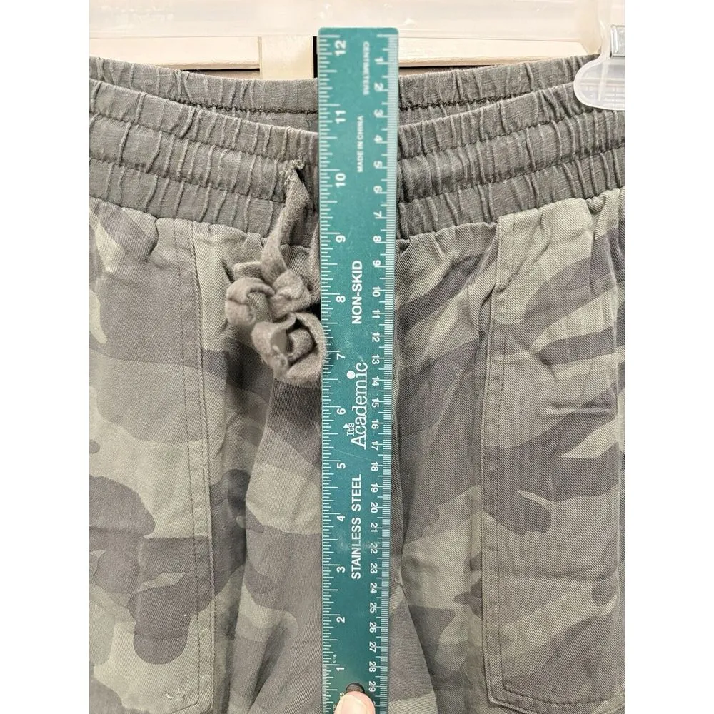 Splendid Green Camo Pants Elastic Hem Tie Size‎ Small Soft Lightweight Pockets - Image 2
