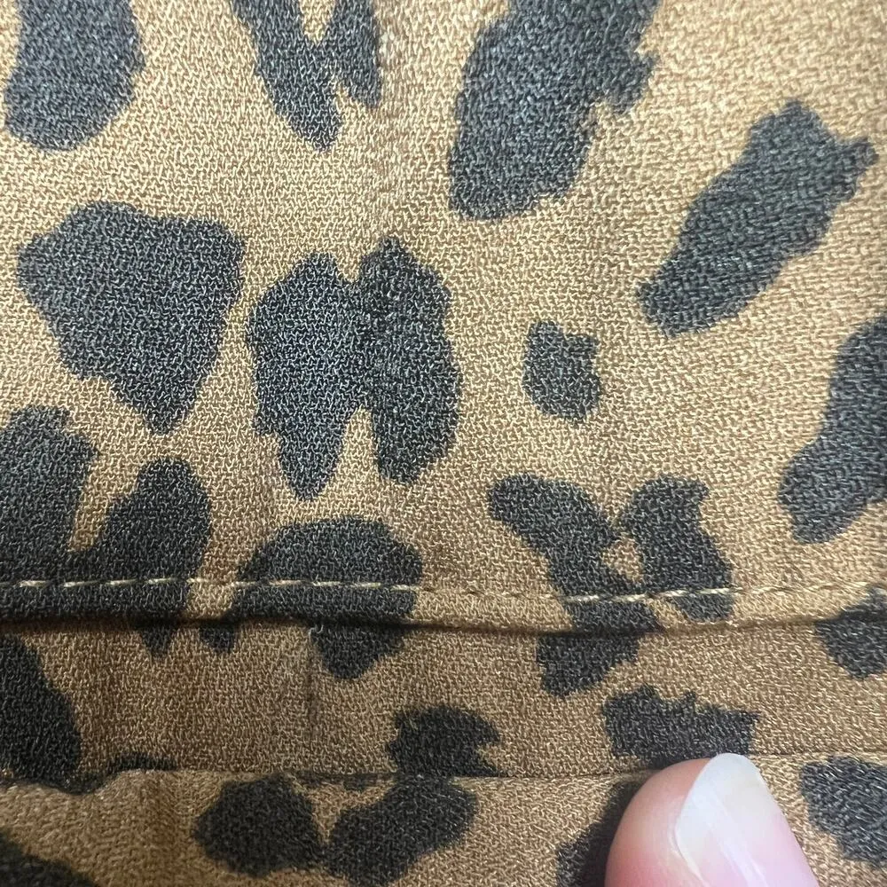 A New Day Cheetah Print Women's High Waisted Shorts w/ Tie Size XXL Pockets - Image 7