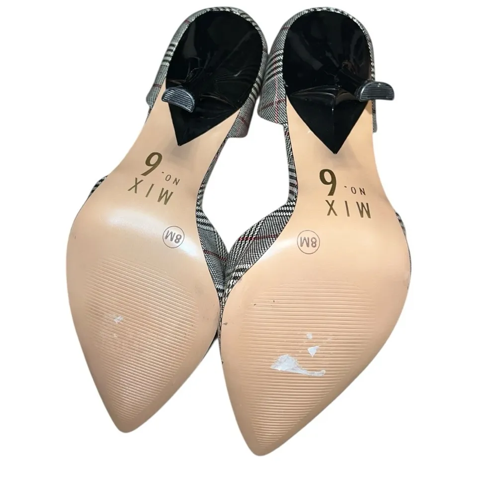 Mix 9 Plaid Women's patten leather Heels with Red Accents. New Size 8 - Image 6