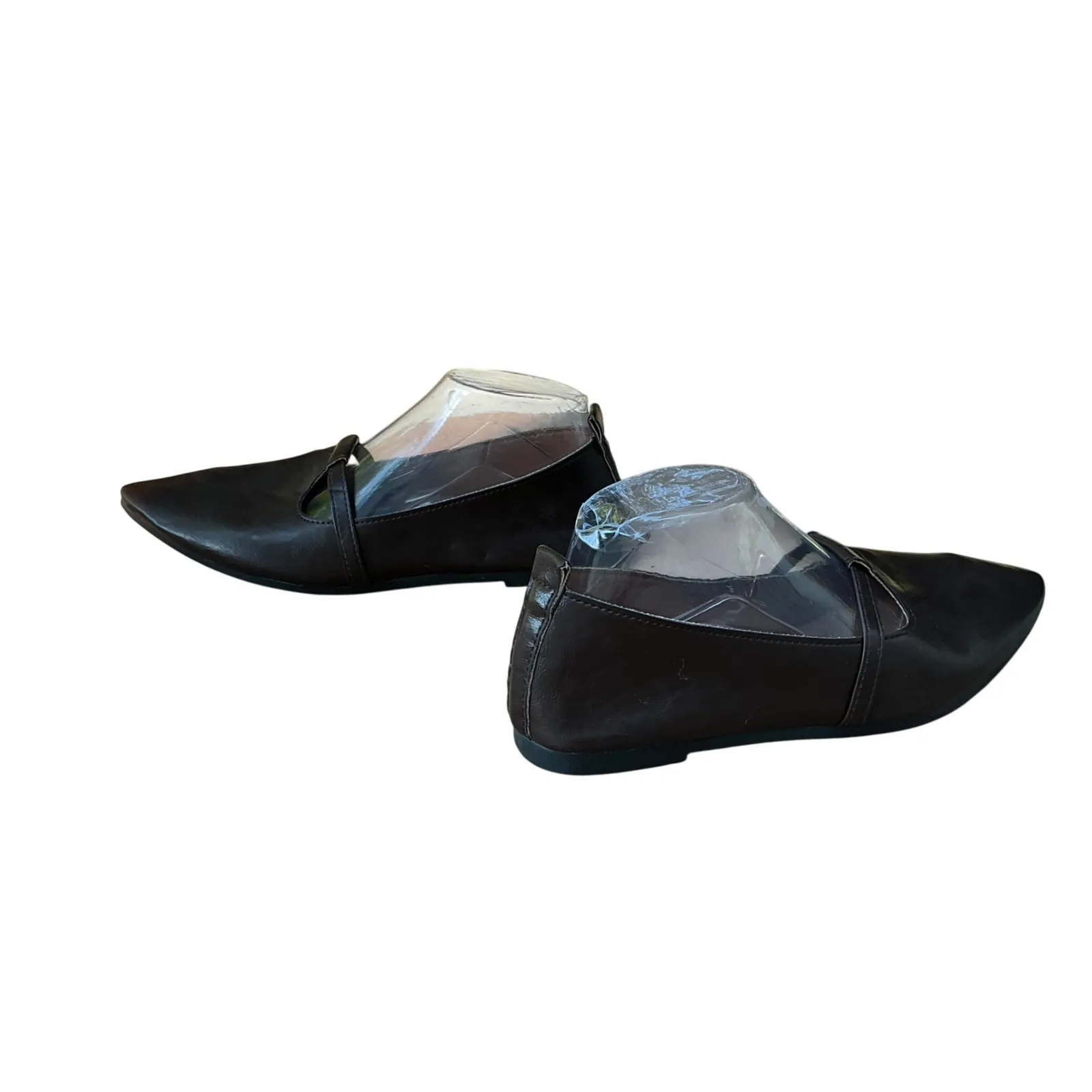 Unbranded‎ Women's Brown Leather Flats Sz 10 Minimalist Old Money Style Loafers - Image 3