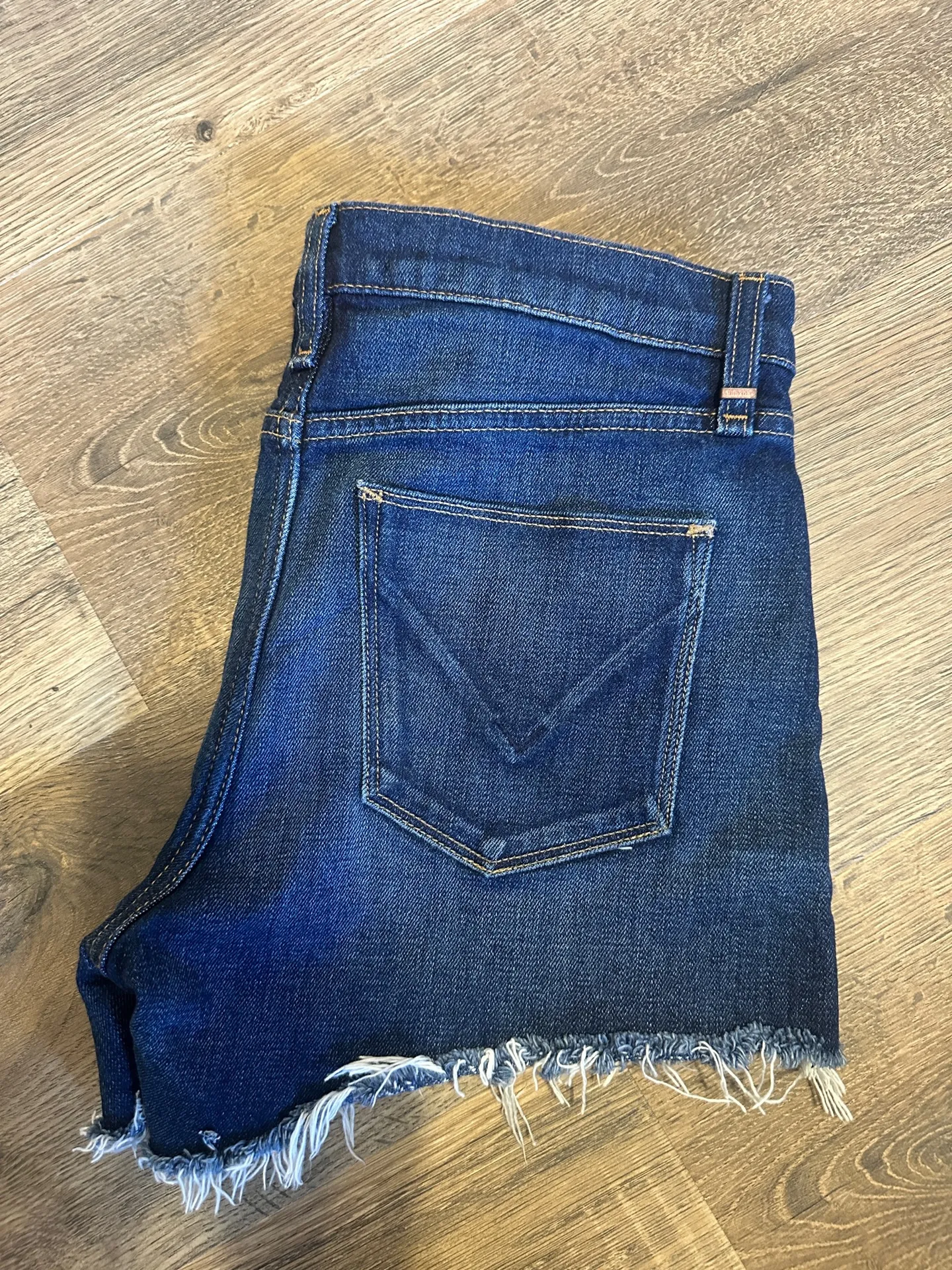 Hudson Dark Denim Shorts - Image 2