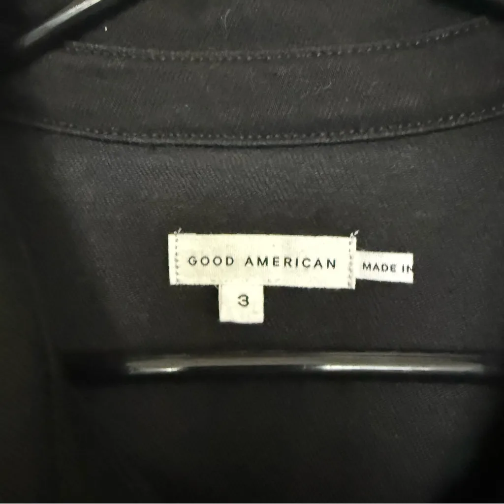 Good American Black Denim Fit for Success Jumpsuit size 3 - Large - Image 6