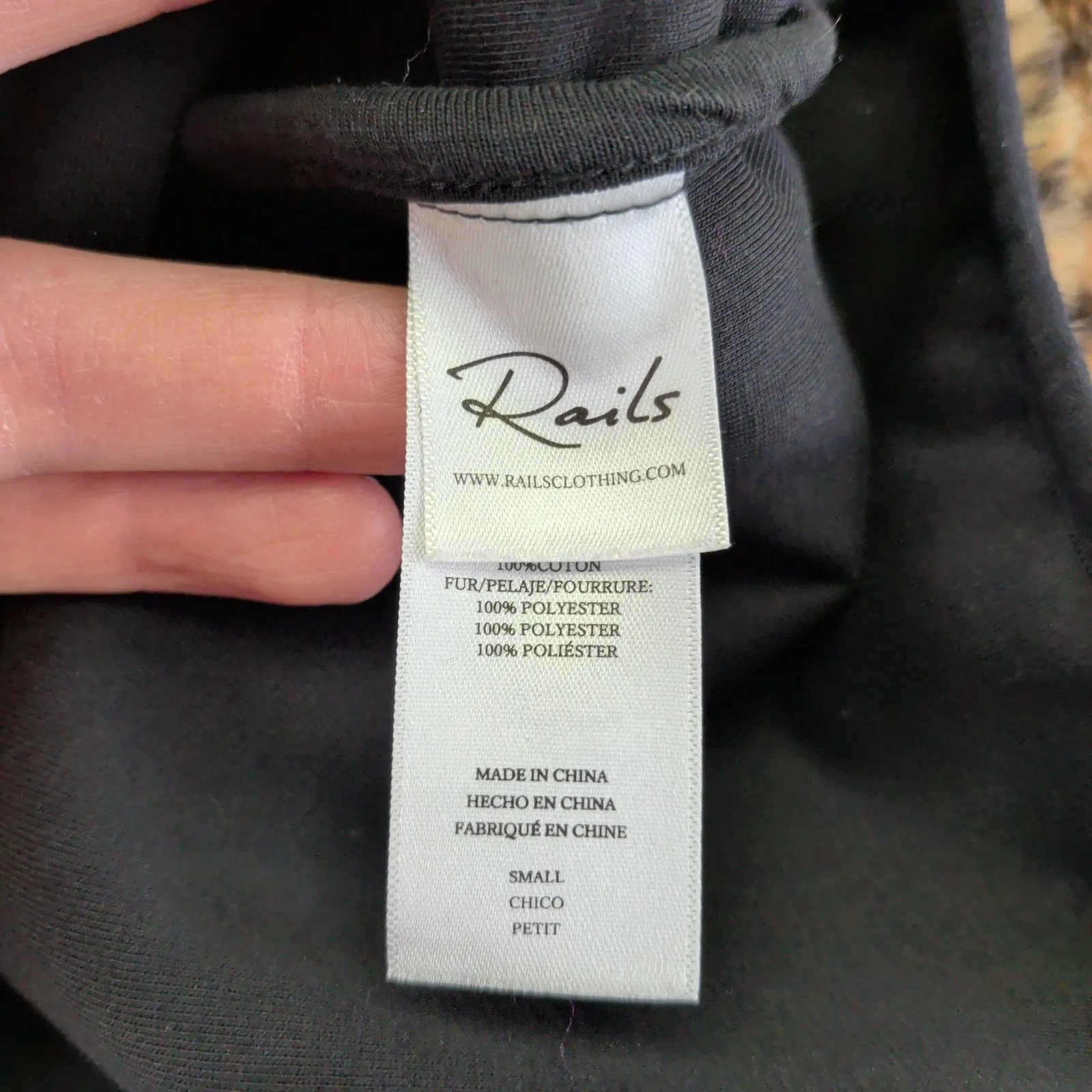 Rails Saga Cream Leopard Mix Fleece Pullover Jacket Womens Small - Image 3