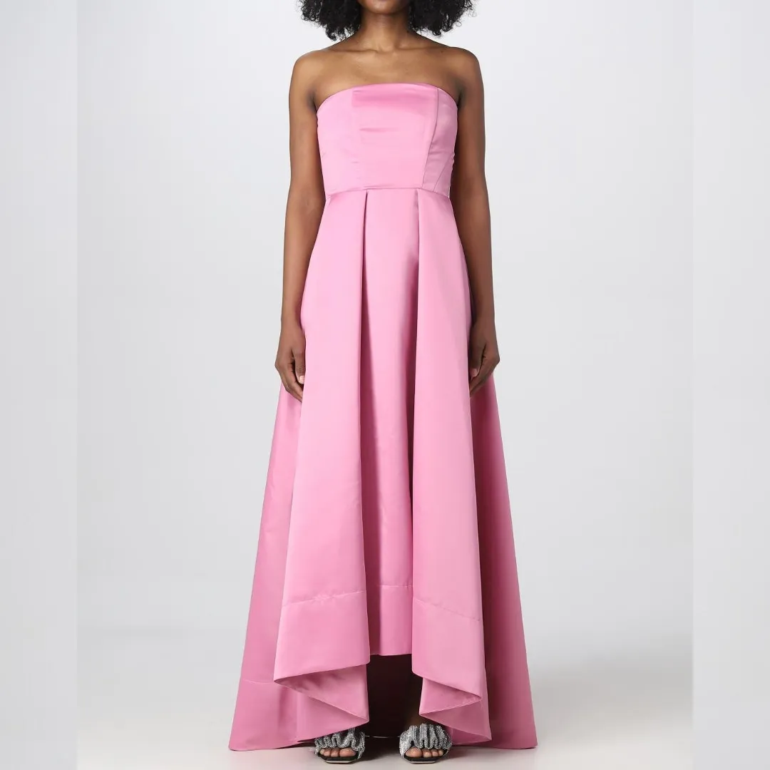 NEW Pinko Digimond‎ Pink Strapless Satin Pleated High - Image 16