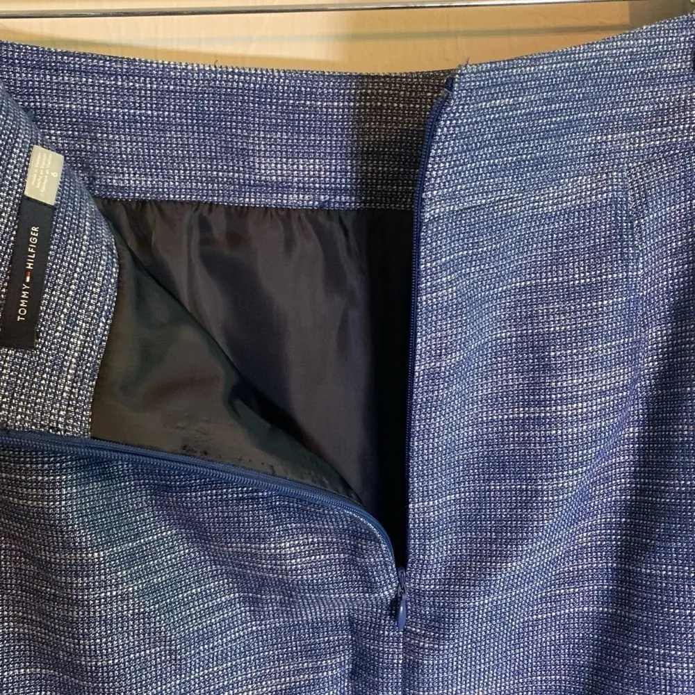 Tommy Hilfiger blue tweed like skirt size 6 - Image 5