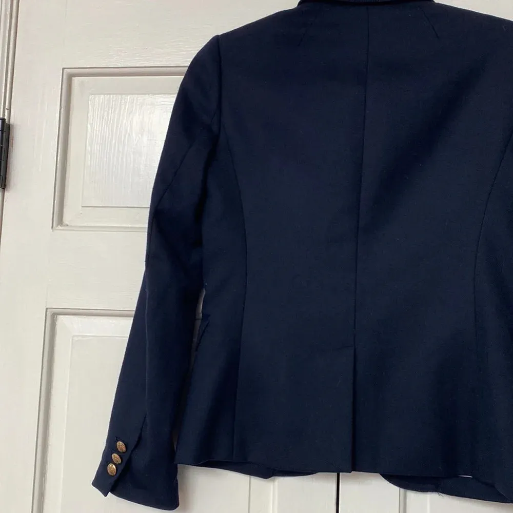 J. Crew Schoolboy Blazer in Navy Schoolboy Jacket Two Button Wool Stretch Size 0 - Image 9