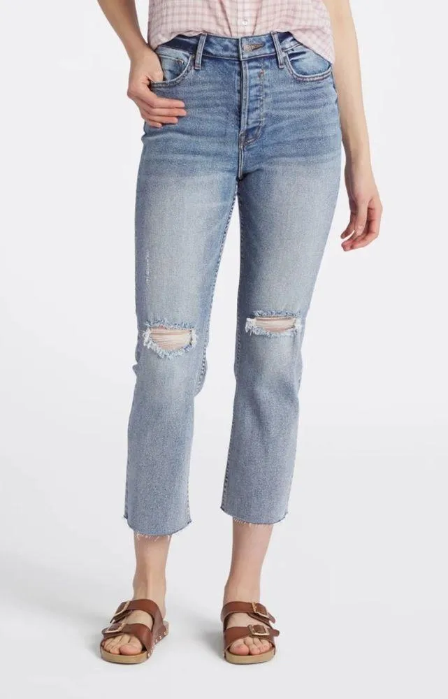 Vigoss (24) Hige Rise NWT Stevie Straight Crop, Raw Hem, light wash - Image 15