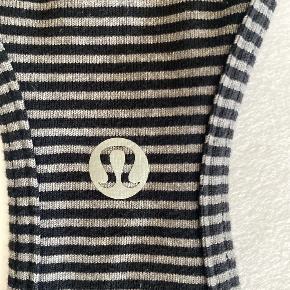 Lululemon Cool Racerback Hype Stripe Black Grey - Image 5