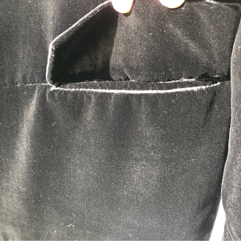 Drew Blazer M Black Silk Velvet Single Button Unstructured Blazer Party Jacket - Image 10