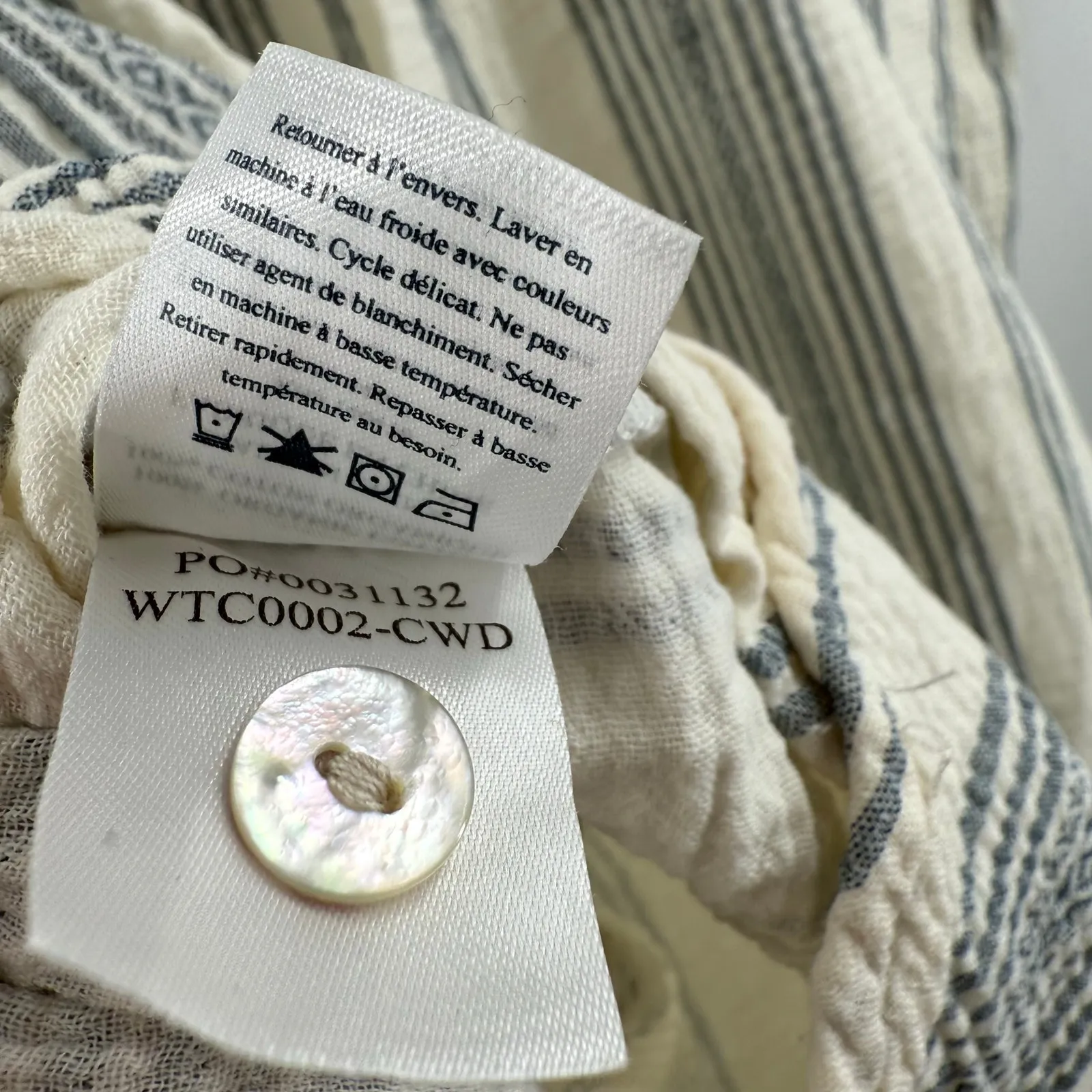 Faherty Desmond Top Size Extra Large Dream Organic Cotton Gauze Stripe Boxy - Image 16