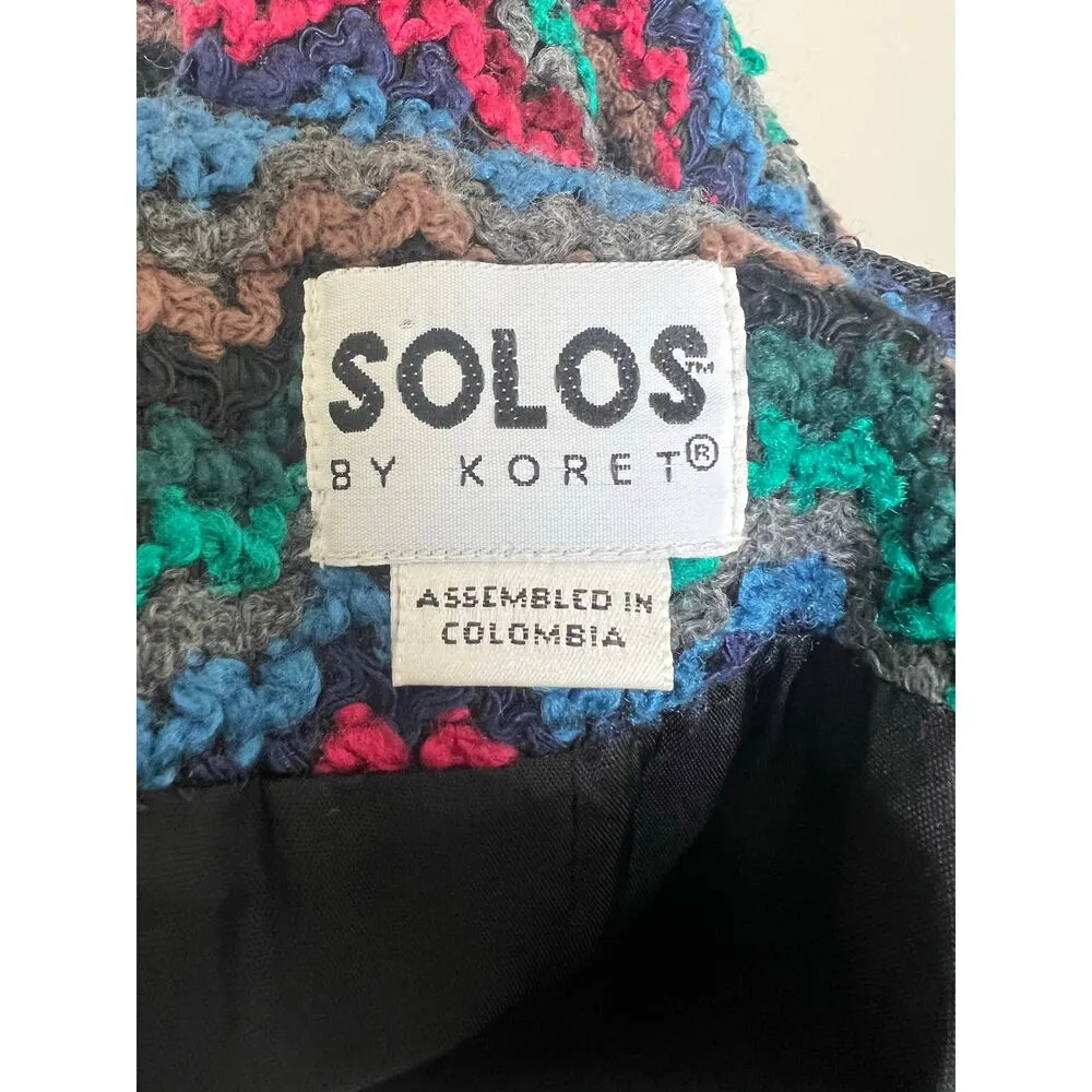 Solos by Koret Vintage Crocheted Single Button Blazer Large Red - Image 6