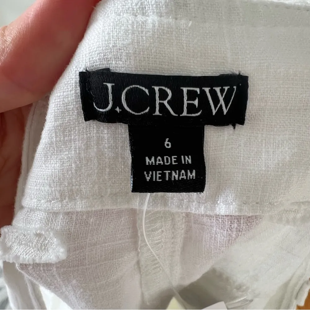 J. Crew Seaside cargo short in linen-TENCEL™ lyocell blend in white size 6 NWT - Image 8