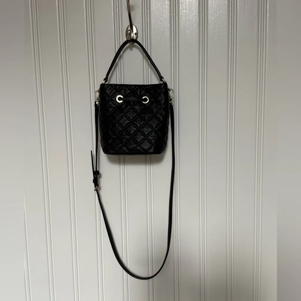 Kate spade Natalia small quilted black leather bucket bag crossbody - Image 2