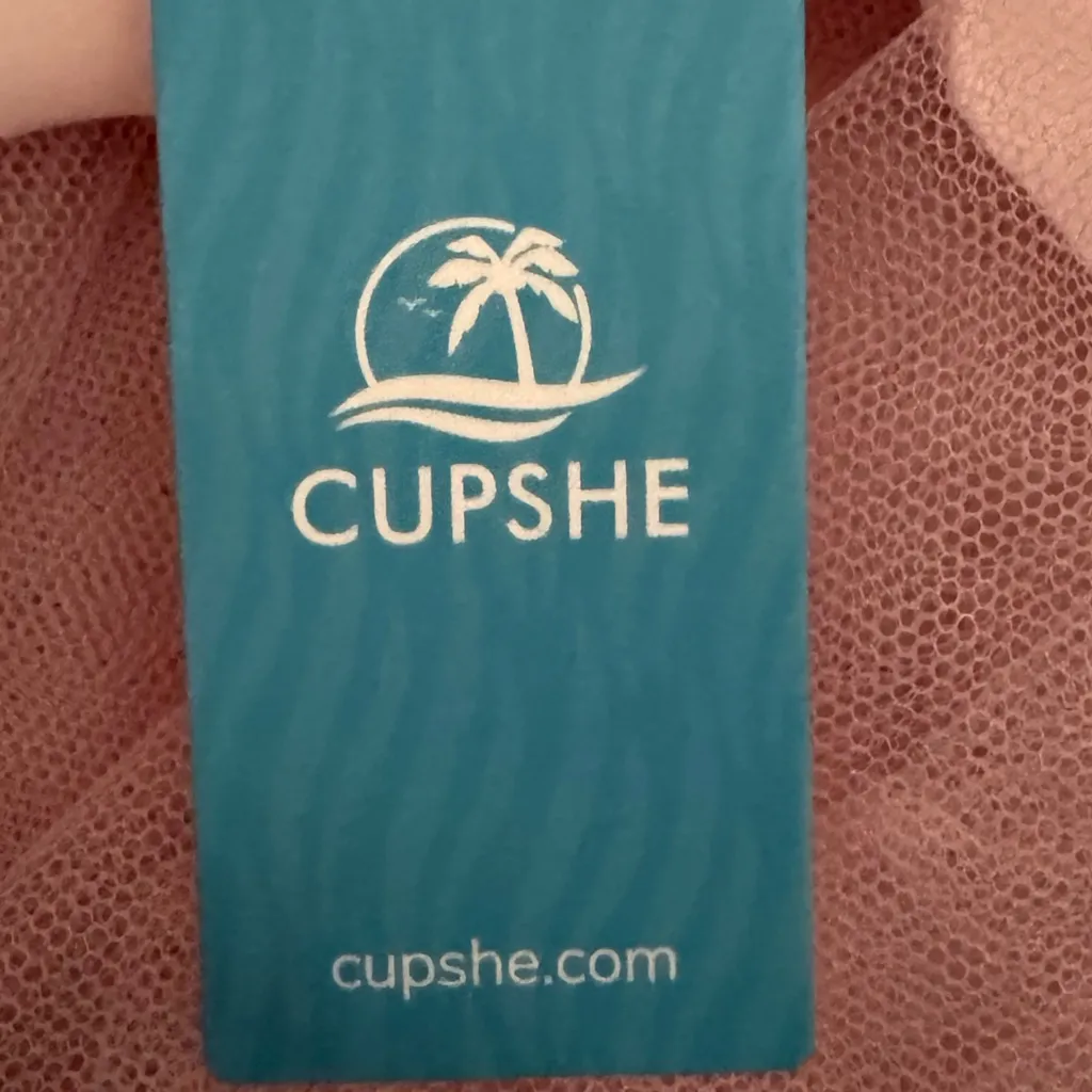 Cupshe Madison Beach Wedding Honeymoon Tulle Tie Back Maxi Dress Pink Sz M - Image 6