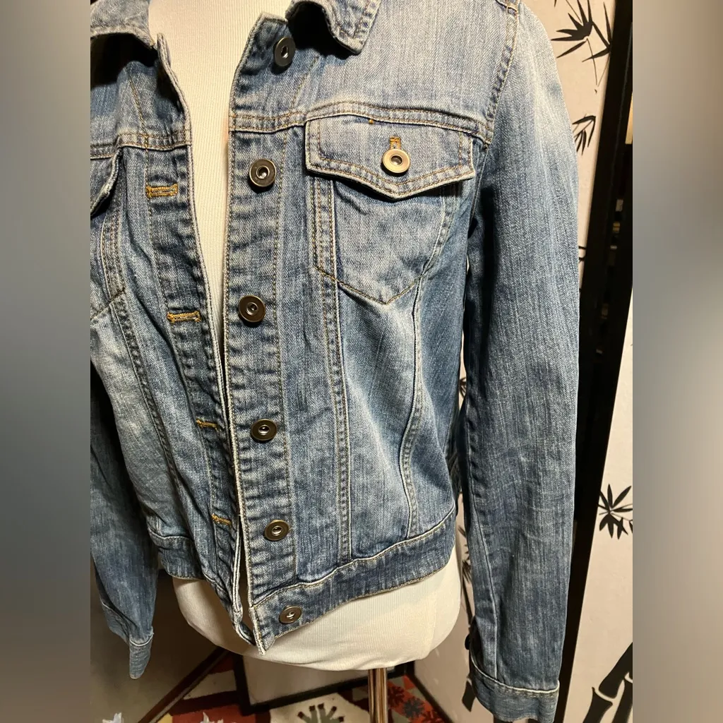 BP Nordstrom Women’s Denim Jean Jacket Pockets Size M - Image 7
