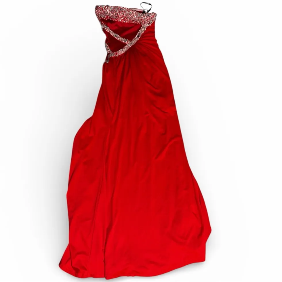 Gorgeous Milano Red Maxi Dress Size 4 - Image 3