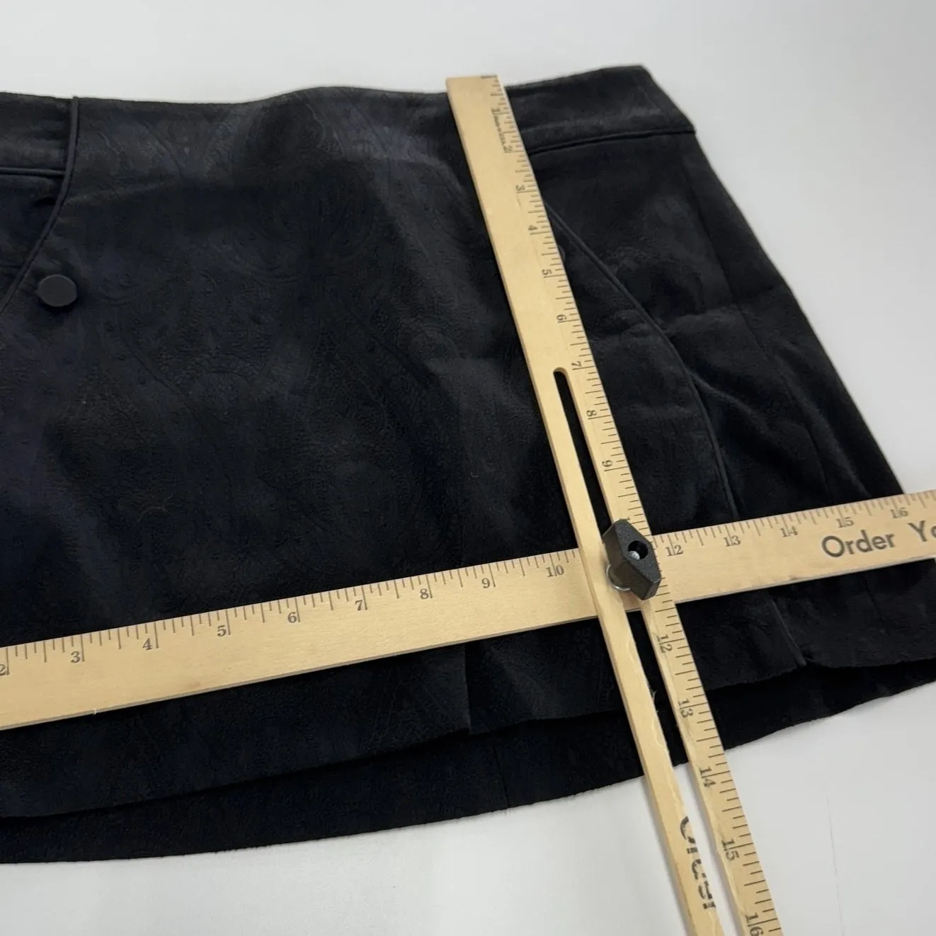 Bebe Skirt Womens 0 Black Jacquard Mini Styline‎ Vintage Y2K New - Image 6