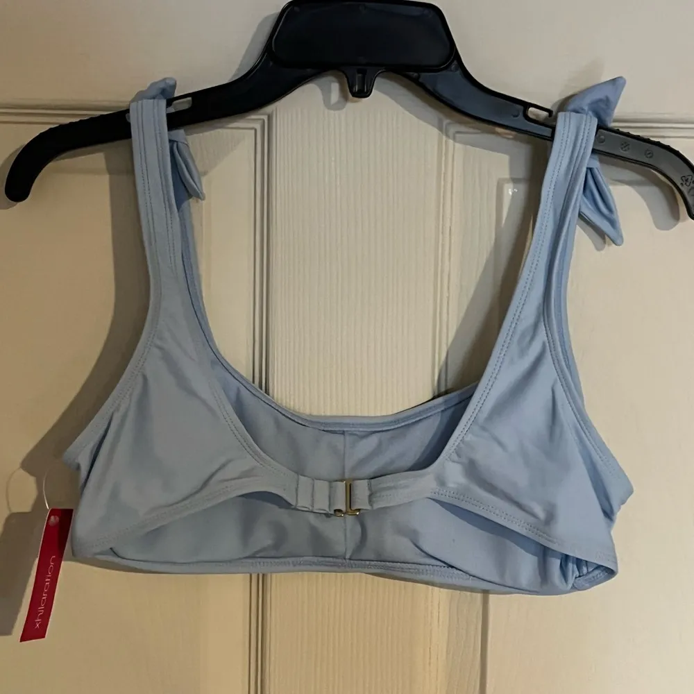 Xhiliration Light Blue Bikini Top, Size L, NWT - Image 5