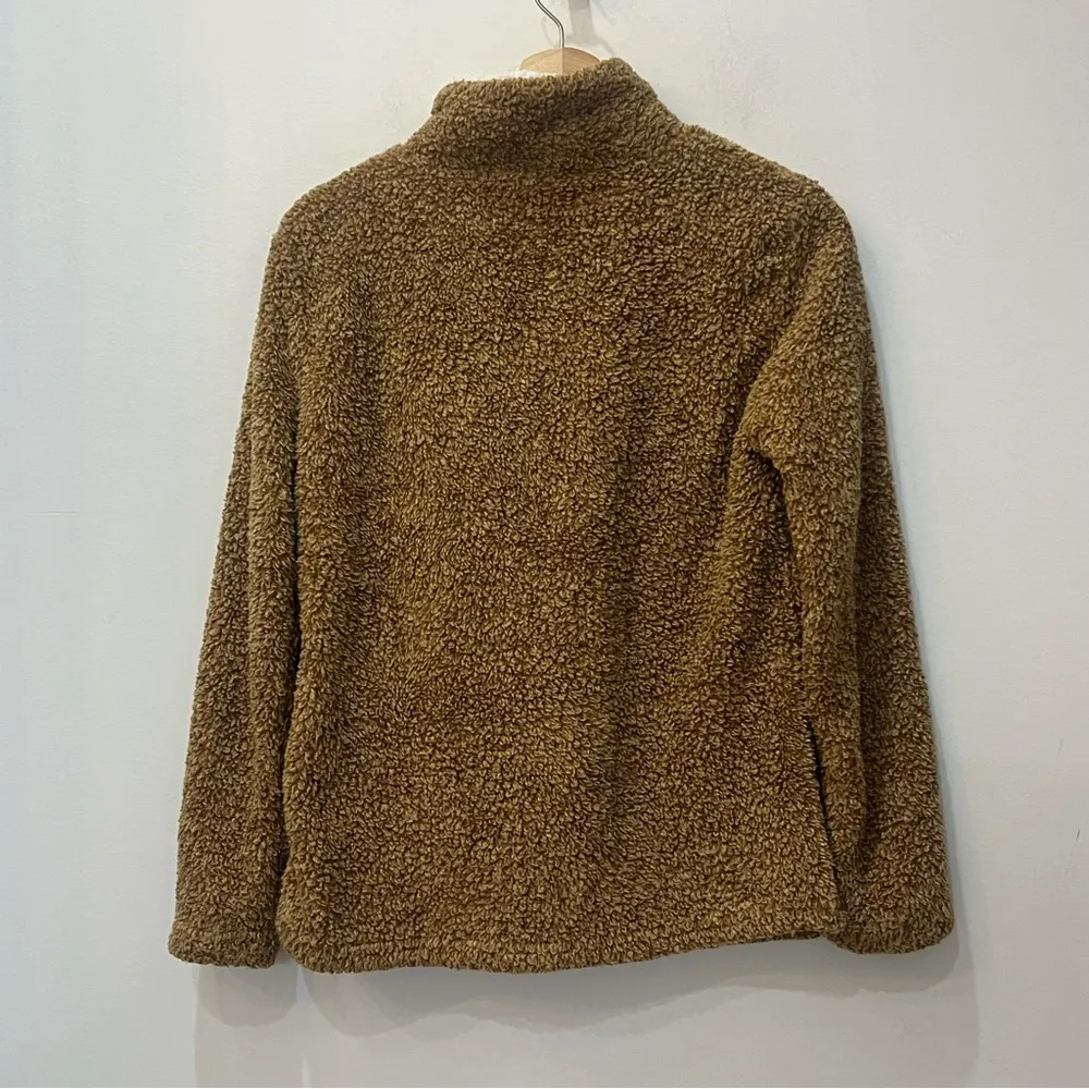 Teddy Bear boutique half zip Sherpa jacket oversized small Brown - Image 3