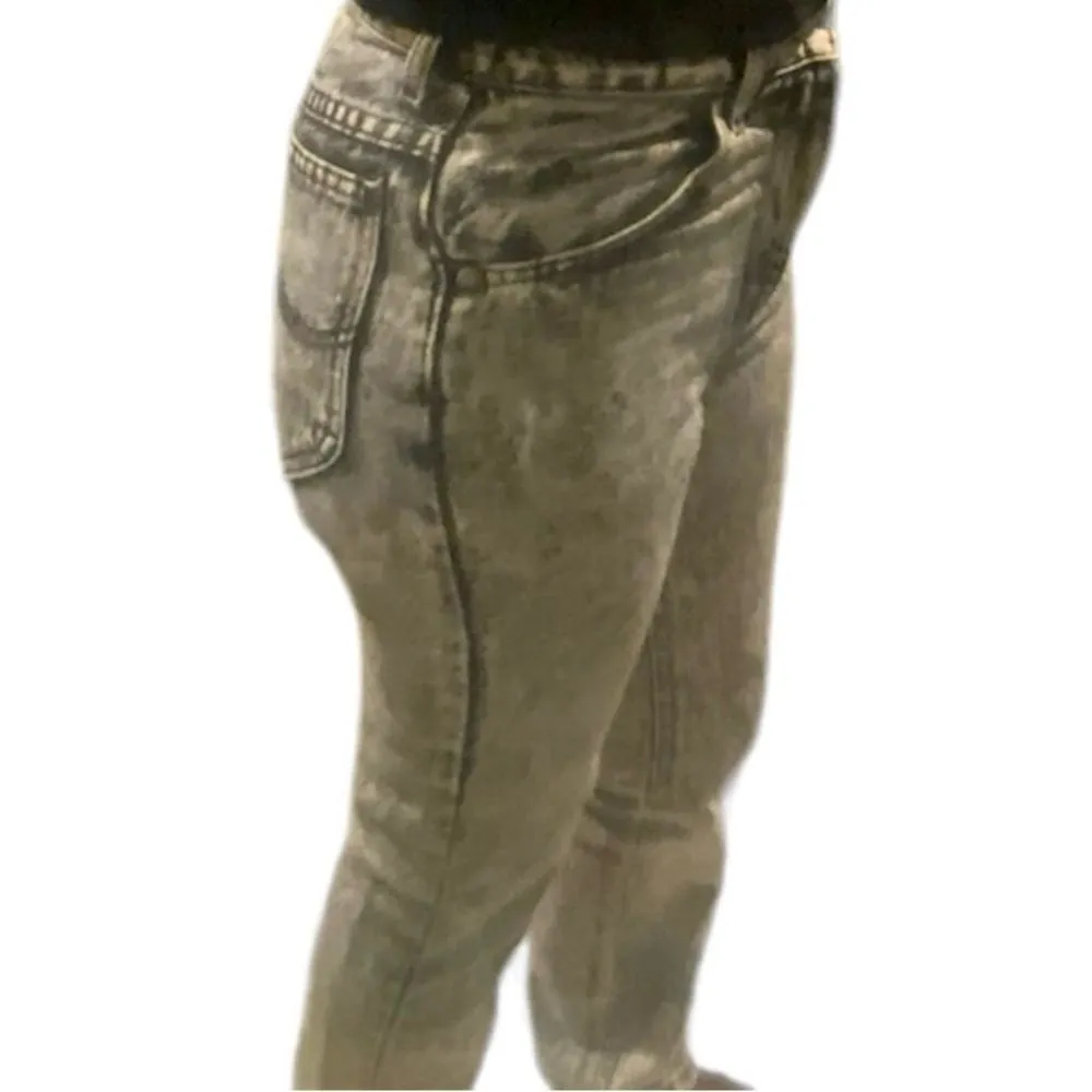 Vintage Lee white black grayish ash wash skinny denim jeans - Image 13