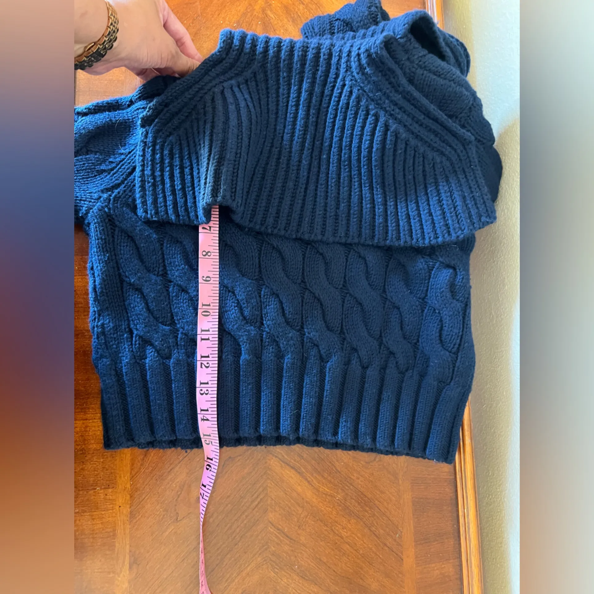 Rebecca Taylor Marino Chainette Pullover Chunky Cable Knit Sweater Size XS - Image 8