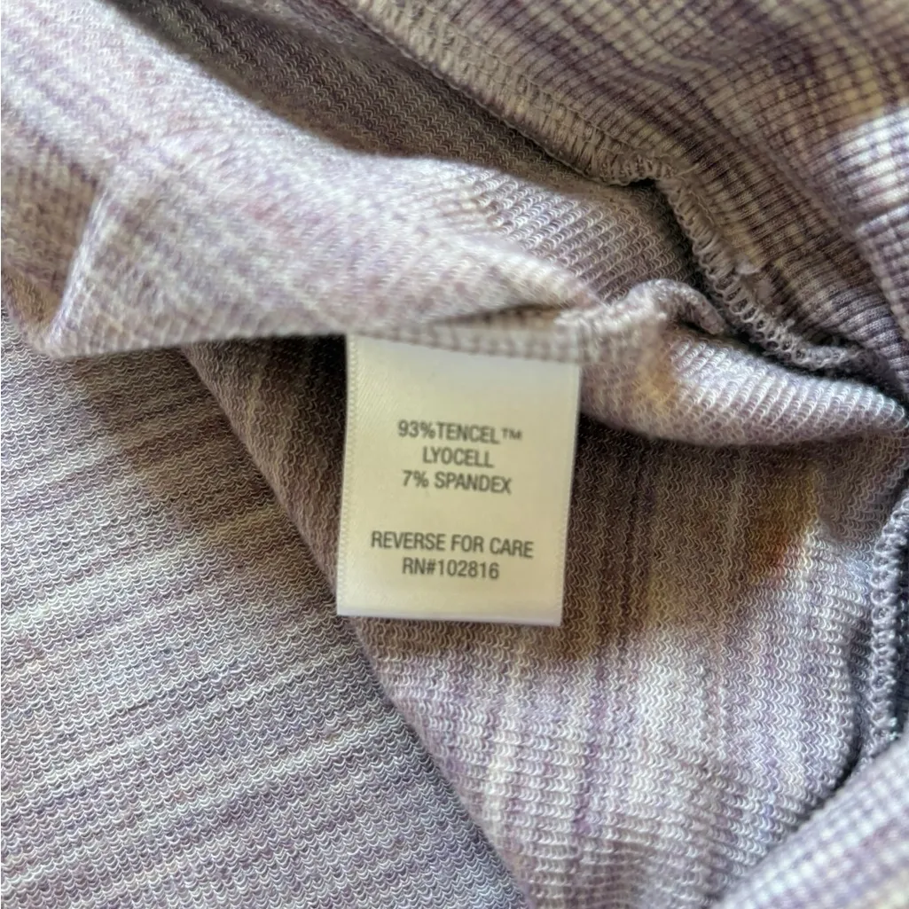 Garnet Hill Long Sleeve Cowl Neck Top Oversized Tencel Womens Small Pink Purple - Image 9