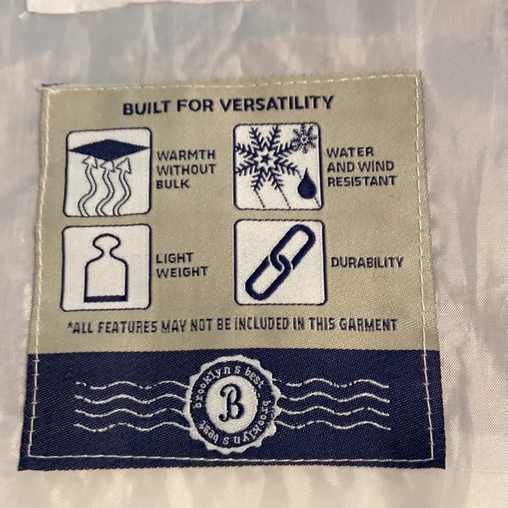 Brooklyn Best Windbreaker Stylish Gray and White Wodens’s Jacket size L Size L - Image 9
