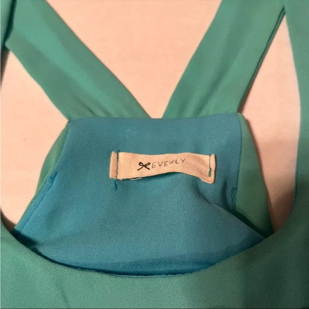 Everly Layered Tank Top Women Size Small Teal Sleeveless Lagenlook Sheer *FLAWED - Image 5