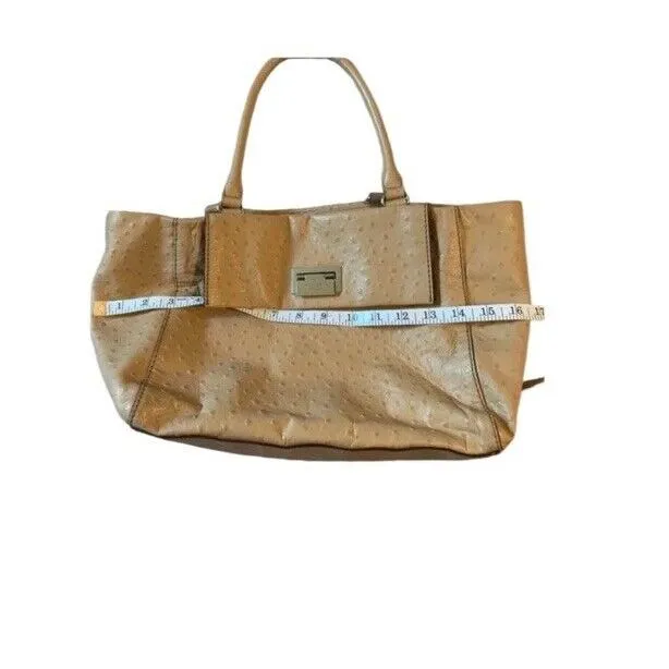Kate Spade Windsor Square Beige Ostrich Satchel‎ - Image 3