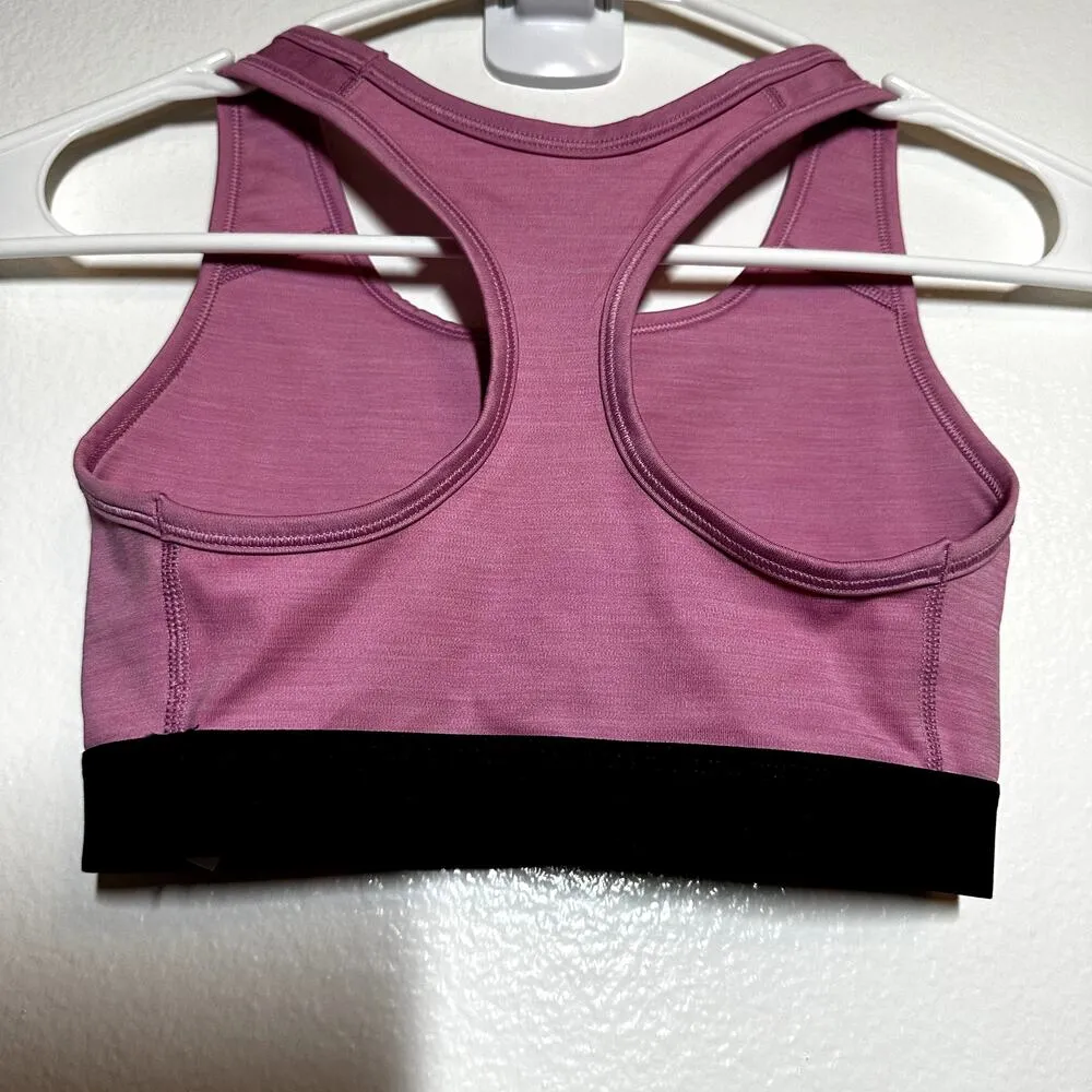 Nike Dri-FIT Sports Bra Swoosh Non-Padded Medium Support Racerback Pink XS - Image 6