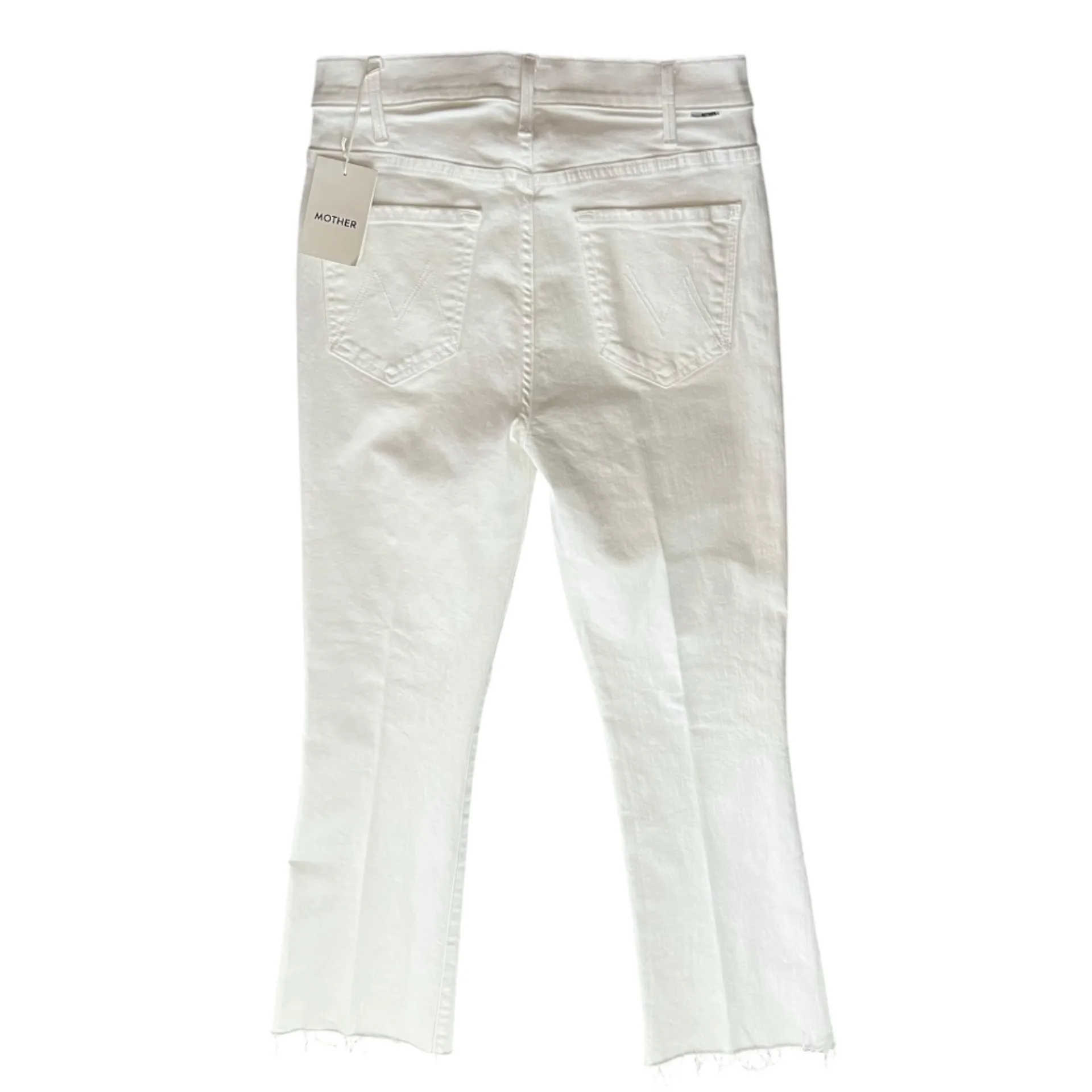 Mother The Hustler Ankle Fray in Fairest Of Them All White High Rise Jeans 28 - Image 8