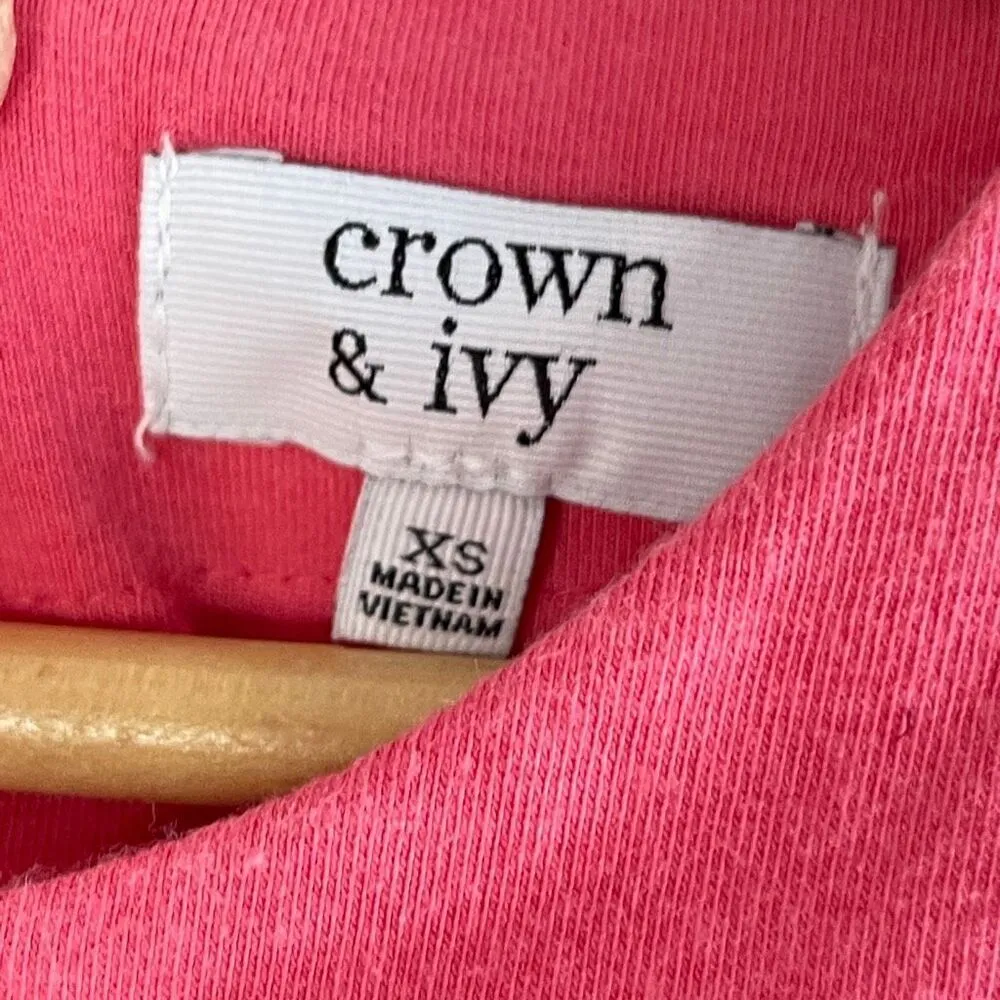 CROWN & IVY Bell Sleeve Pink Mini Dress,‎ Small - Image 4