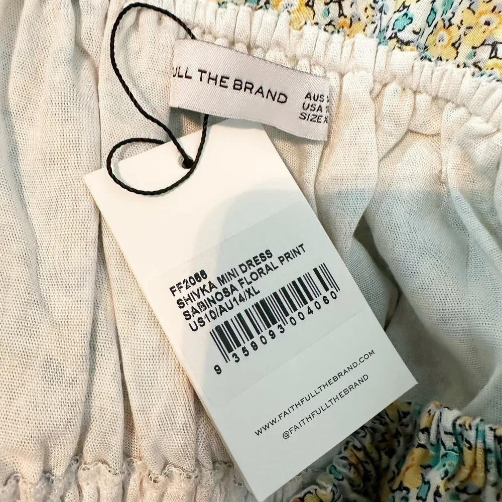 Faithfull The Brand Shivka Mini Dress Sabinosa Floral Ditsy Print Size 10 - Image 4