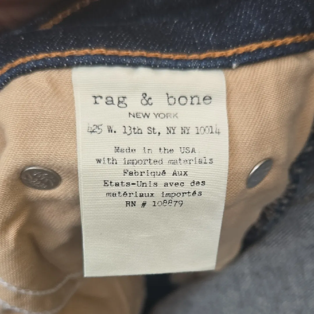 rag & bone Distressed Flare Jeans in Blue - Image 9