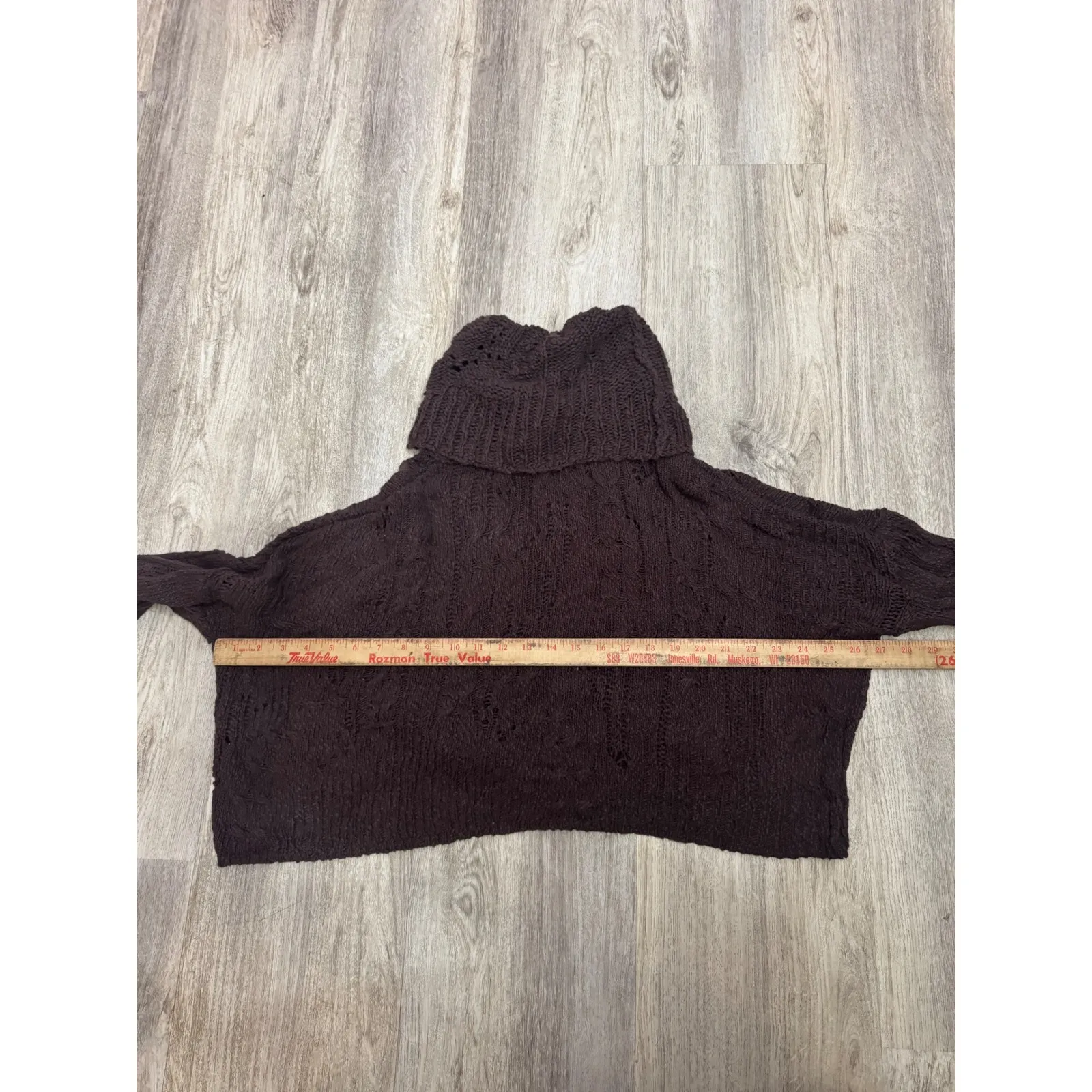 Free People Womens Shades of Dawn Sweater Brown Size Small Cowl Neck Pullover - Image 6